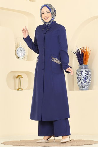 moda selvim Combined 2806SL432 Light Navy Blue - Thumbnail