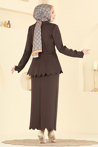 moda selvim طقم بني 2808SL432 - Thumbnail