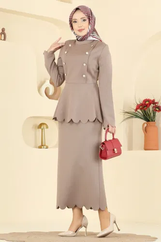 S.L. - طقم بيج غامق 2808SL432