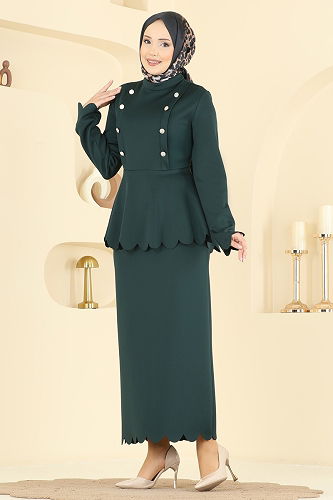 moda selvim طقم زيتي 2808SL432 - Thumbnail