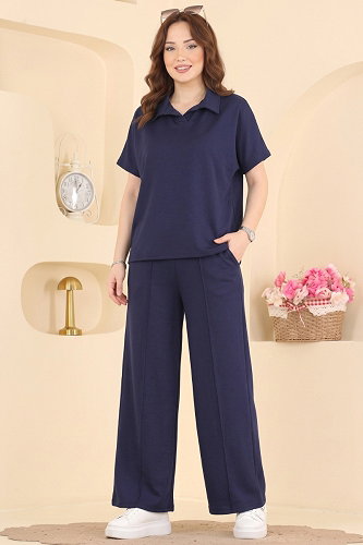 moda selvim طقم كحلي 2809AYD574 - Thumbnail