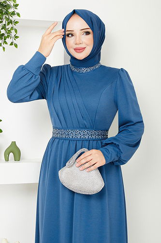 moda selvim طقم ازرق 280DVL897-M - Thumbnail