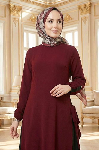 moda selvim Combined 2811SL432 Burgundy & Black - Thumbnail