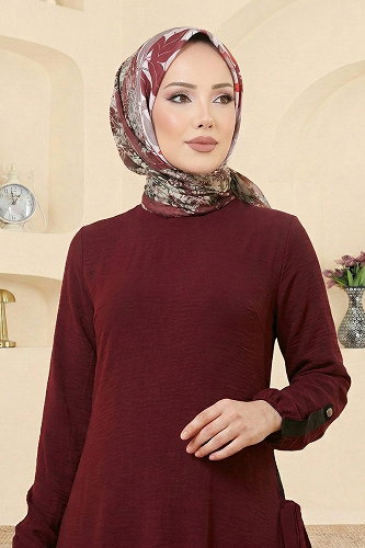 moda selvim Combined 2811SL432 Burgundy & Black - Thumbnail