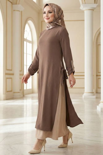 S.L. - طقم كريمي&بيج غامق 2811SL432