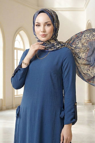 moda selvim طقم أزرق وكحلي 2811SL432 - Thumbnail