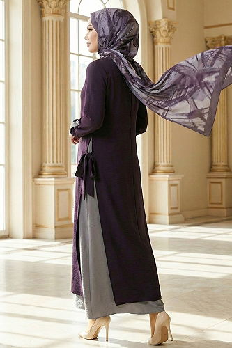 moda selvim Combined 2811SL432 Purple & Gray - Thumbnail