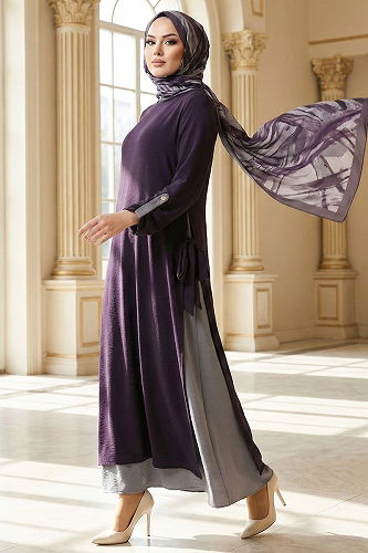 moda selvim Combined 2811SL432 Purple & Gray - Thumbnail