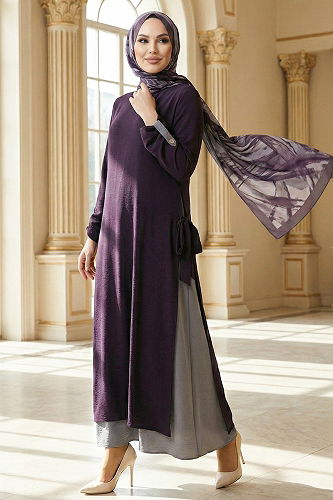 moda selvim Combined 2811SL432 Purple & Gray - Thumbnail