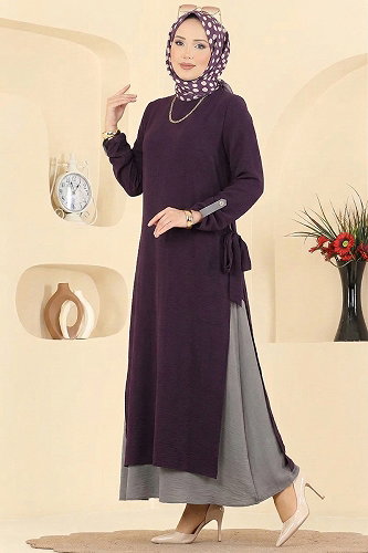 moda selvim Combined 2811SL432 Purple & Gray - Thumbnail