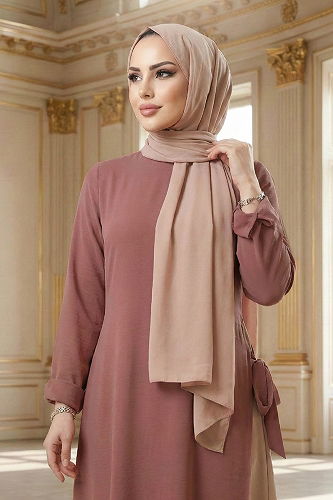 moda selvim طقم وردي وبيج 2811SL432 - Thumbnail