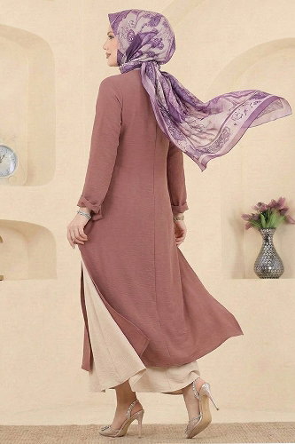 moda selvim طقم وردي وبيج 2811SL432 - Thumbnail