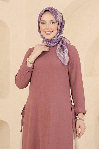 moda selvim طقم وردي وبيج 2811SL432 - Thumbnail