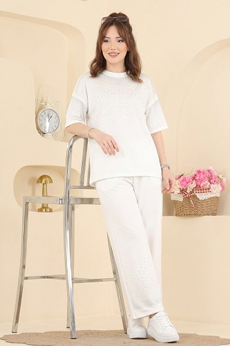 moda selvim طقم سكري 2813AYD574 - Thumbnail
