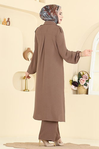 moda selvim طقم بني 2815SL432 - Thumbnail