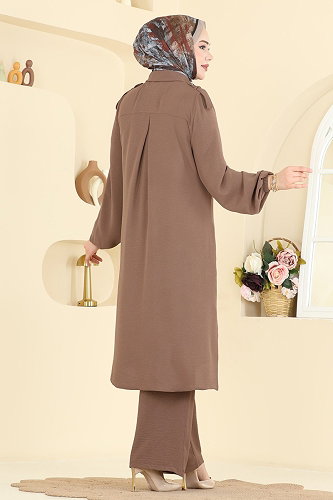 moda selvim طقم بني 2815SL432 - Thumbnail