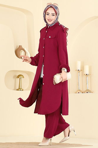 moda selvim Combined 2815SL432 Burgundy - Thumbnail