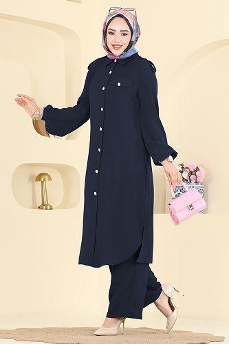 moda selvim طقم كحلي 2815SL432 - Thumbnail