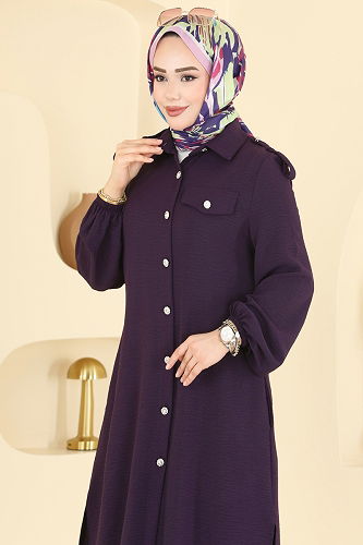 moda selvim طقم أرجواني 2815SL432 - Thumbnail