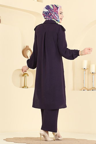 moda selvim طقم أرجواني 2815SL432 - Thumbnail