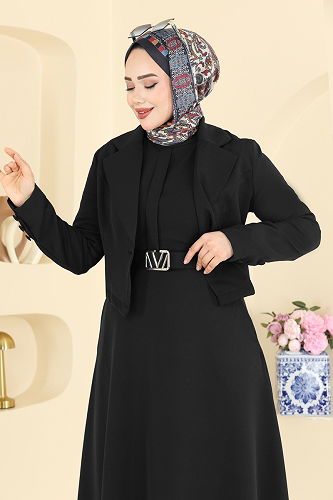 moda selvim طقم أسود 2816SL432 - Thumbnail