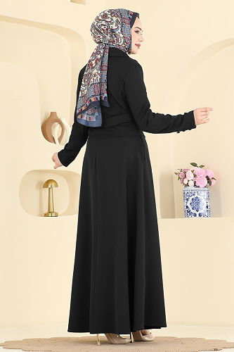 moda selvim طقم أسود 2816SL432 - Thumbnail