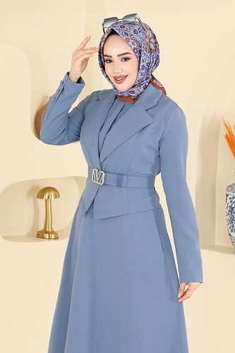 moda selvim طقم أزرق 2816SL432 - Thumbnail