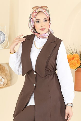 moda selvim طقم بني 2817SL432 - Thumbnail