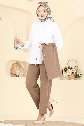 moda selvim طقم بيج 2817SL432 - Thumbnail