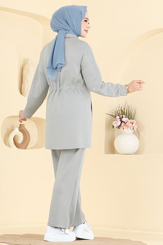 moda selvim طقم رمادي 2818AYD574 - Thumbnail
