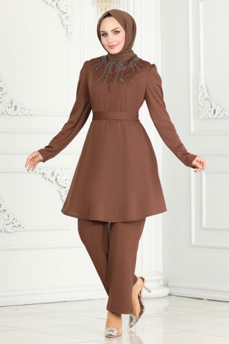 moda selvim COMBINED 281DVL817 Brown - Thumbnail