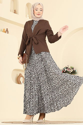 moda selvim طقم بني 2820SL432 - Thumbnail