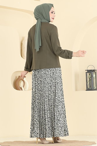 moda selvim طقم اخضر عفني 2820SL432 - Thumbnail