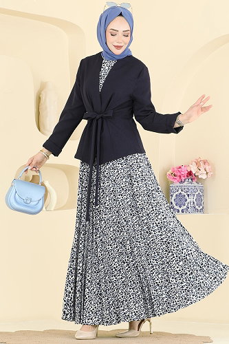moda selvim طقم كحلي 2820SL432 - Thumbnail
