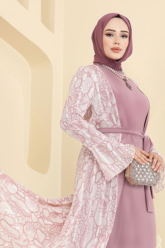 moda selvim طقم وردي 2821ELC1143 - Thumbnail
