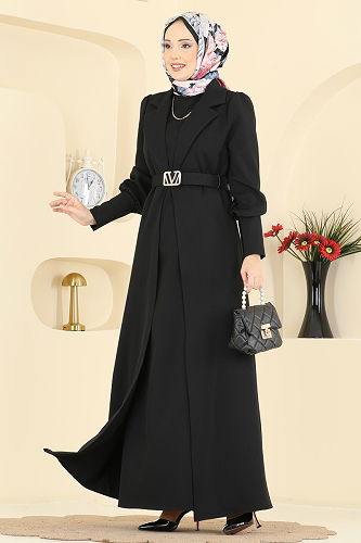 moda selvim طقم أسود 2822SL432 - Thumbnail