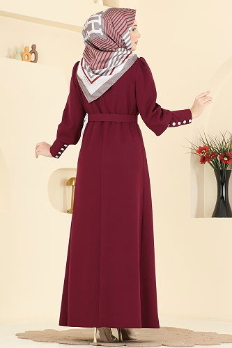 moda selvim طقم خمري 2822SL432 - Thumbnail