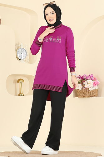 moda selvim Combined 2823SLK540 Fuchsia - Thumbnail