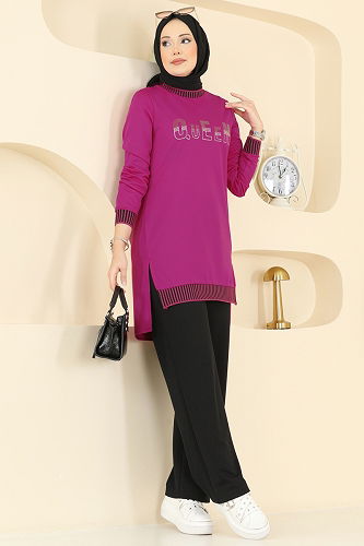 moda selvim Combined 2823SLK540 Fuchsia - Thumbnail