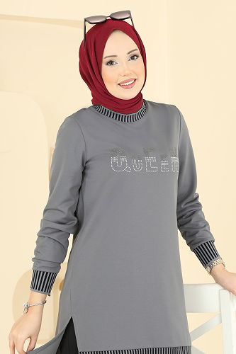 moda selvim طقم رمادي 2823SLK540 - Thumbnail