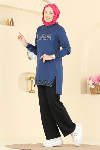 moda selvim Combined 2823SLK540 Indigo - Thumbnail