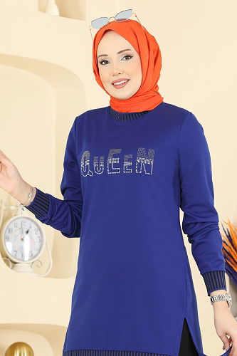 moda selvim طقم نيلي 2823SLK540 - Thumbnail