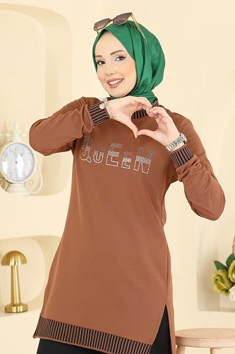 moda selvim طقم عسلي 2823SLK540 - Thumbnail