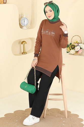 moda selvim طقم عسلي 2823SLK540 - Thumbnail