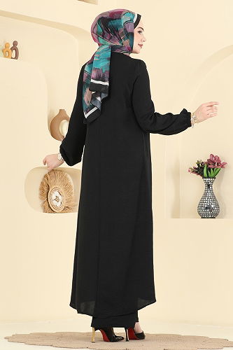 moda selvim طقم أسود 2824SLK540 - Thumbnail