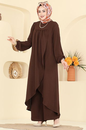 moda selvim طقم بني 2824SLK540 - Thumbnail