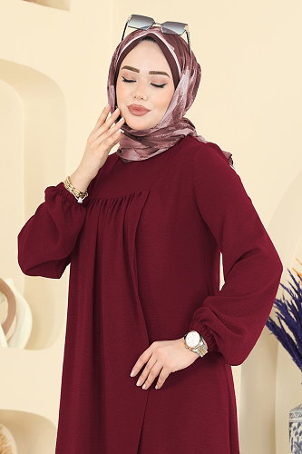 moda selvim طقم خمري 2824SLK540 - Thumbnail
