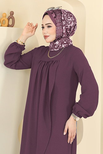 moda selvim Combined 2824SLK540 Dark Lilac - Thumbnail