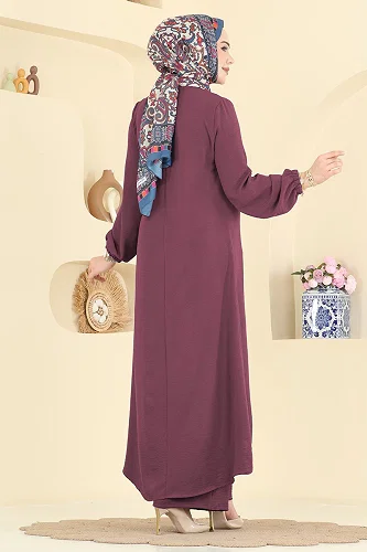 moda selvim طقم وردي غامق 2824SLK540 - Thumbnail