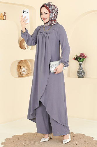 moda selvim طقم رمادي 2824SLK540 - Thumbnail